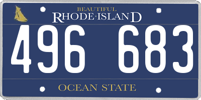 RI license plate 496683