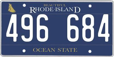 RI license plate 496684