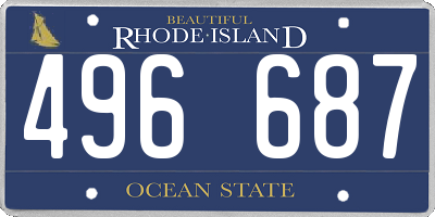 RI license plate 496687