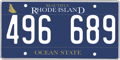 RI license plate 496689