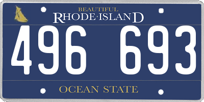 RI license plate 496693