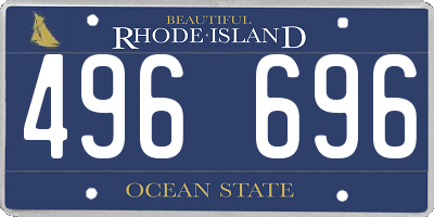 RI license plate 496696