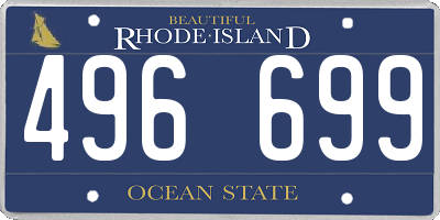RI license plate 496699