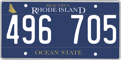 RI license plate 496705