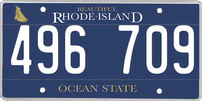 RI license plate 496709