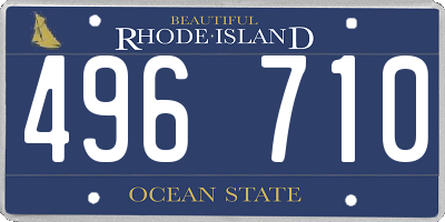 RI license plate 496710