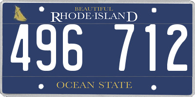 RI license plate 496712
