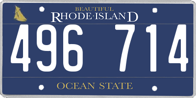 RI license plate 496714