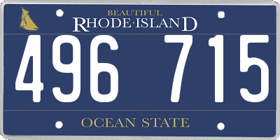 RI license plate 496715