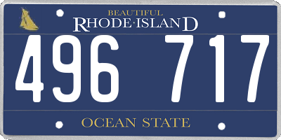 RI license plate 496717