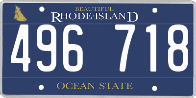 RI license plate 496718