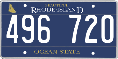 RI license plate 496720