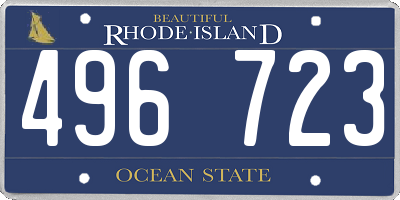 RI license plate 496723