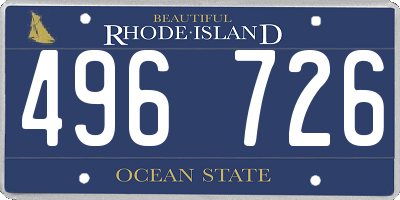 RI license plate 496726