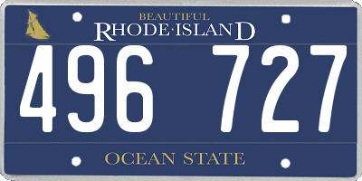 RI license plate 496727