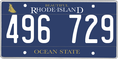 RI license plate 496729
