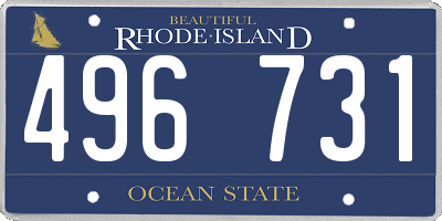 RI license plate 496731