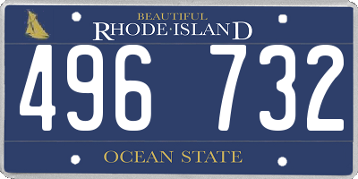 RI license plate 496732