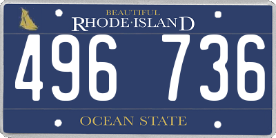 RI license plate 496736
