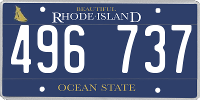 RI license plate 496737