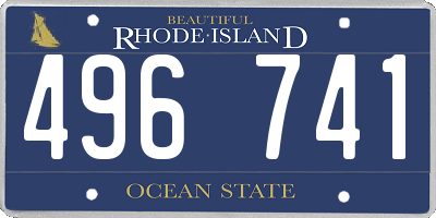 RI license plate 496741