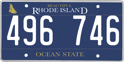 RI license plate 496746