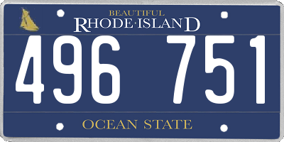 RI license plate 496751