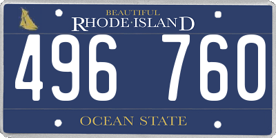 RI license plate 496760