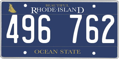 RI license plate 496762