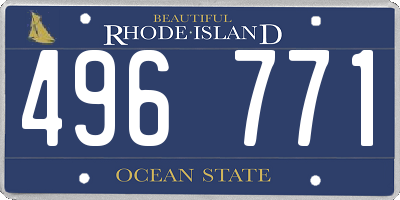 RI license plate 496771
