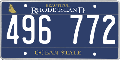 RI license plate 496772