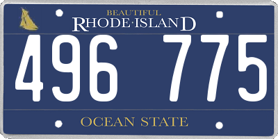 RI license plate 496775