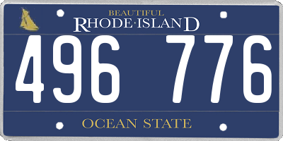 RI license plate 496776