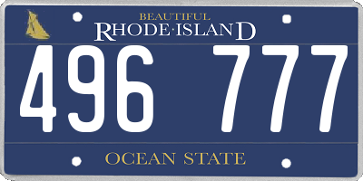 RI license plate 496777
