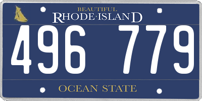 RI license plate 496779