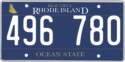 RI license plate 496780