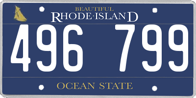 RI license plate 496799