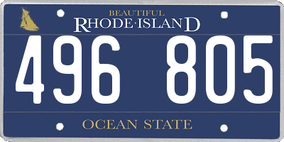 RI license plate 496805