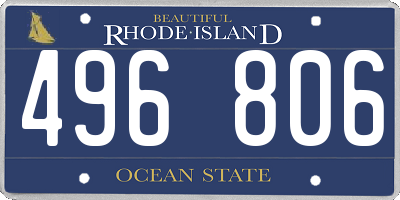 RI license plate 496806