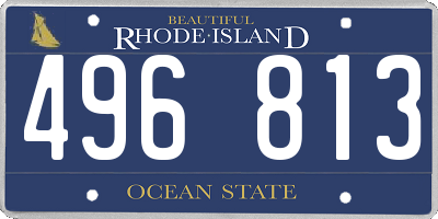 RI license plate 496813