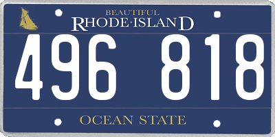 RI license plate 496818