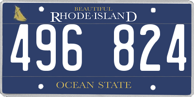 RI license plate 496824