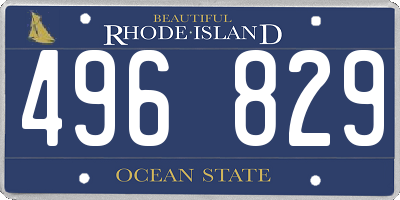 RI license plate 496829