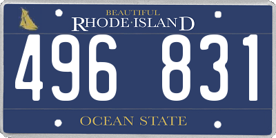 RI license plate 496831