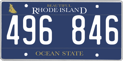 RI license plate 496846