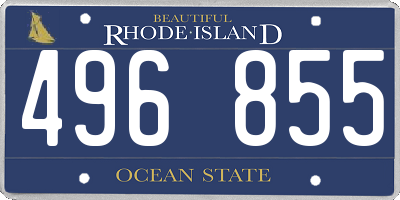 RI license plate 496855