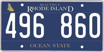 RI license plate 496860
