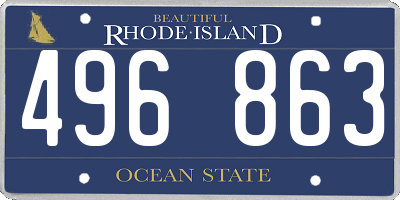RI license plate 496863