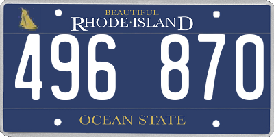RI license plate 496870
