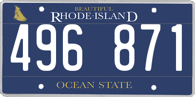 RI license plate 496871